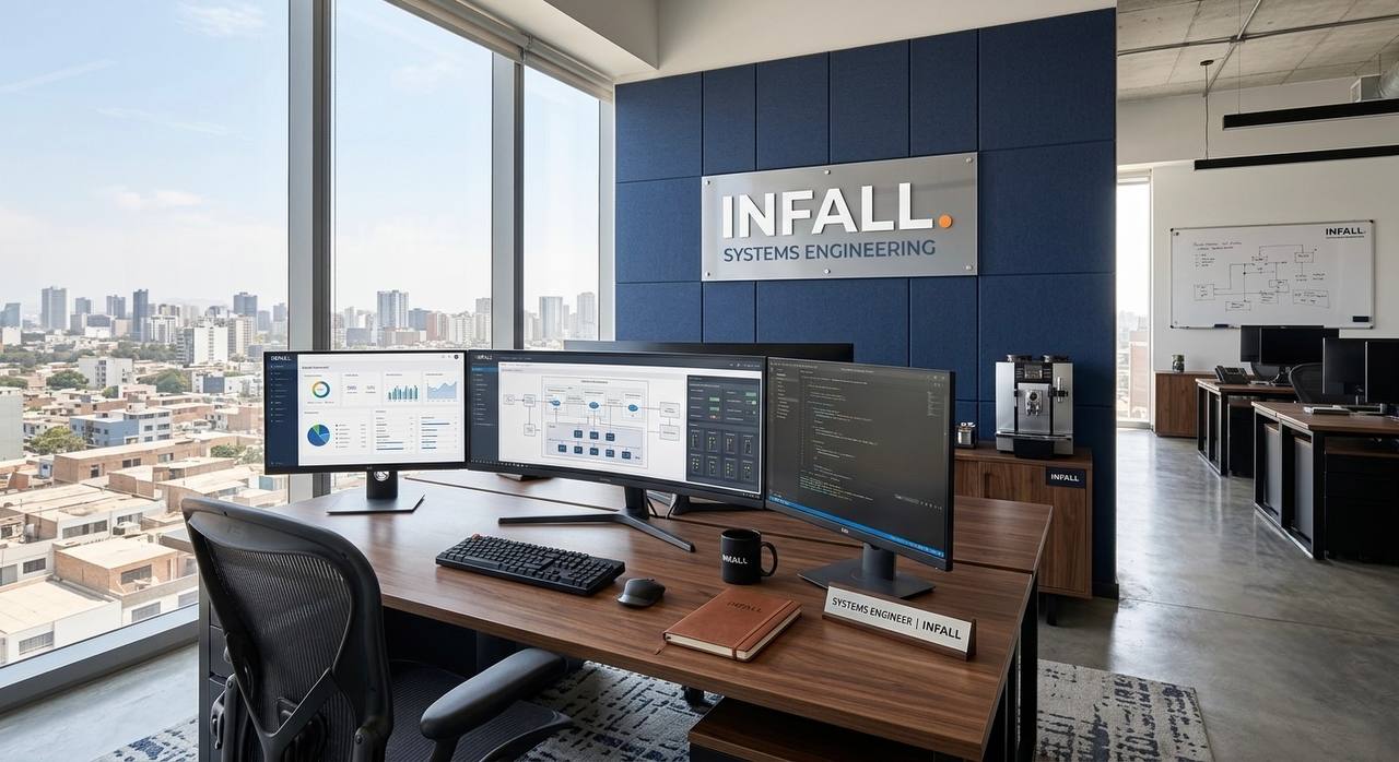 Estación de trabajo de INFALL con dashboards de rendimiento web